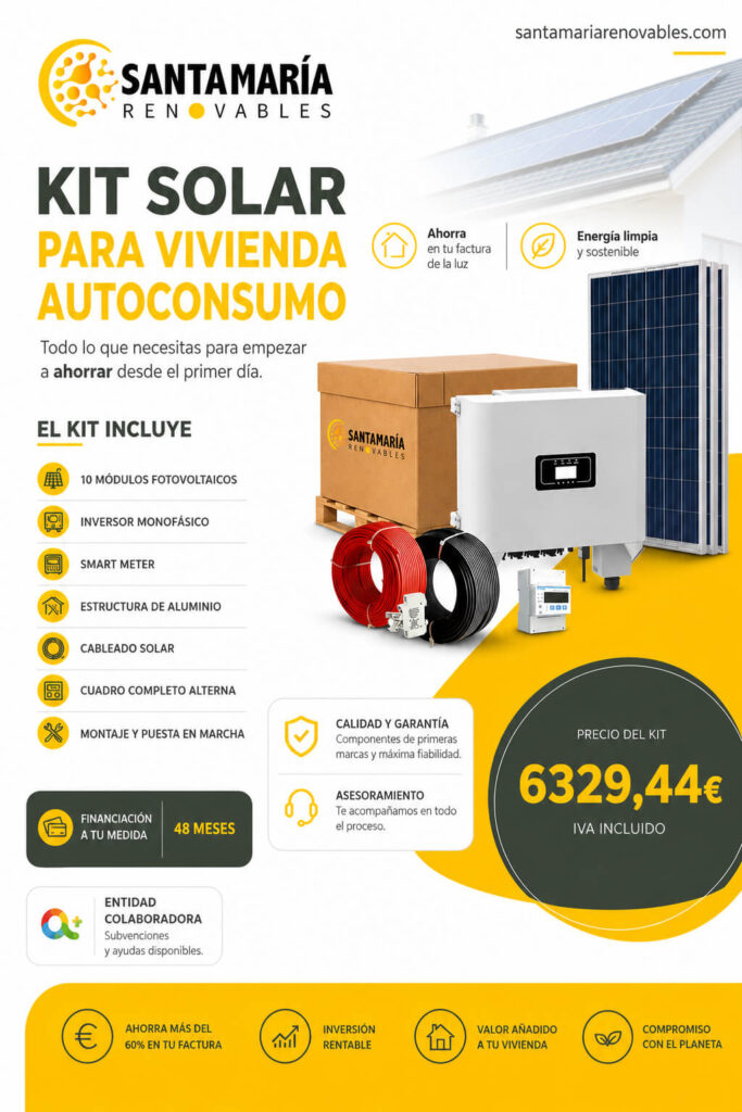 Kit placas solares fotovoltaicas en Granada estándar